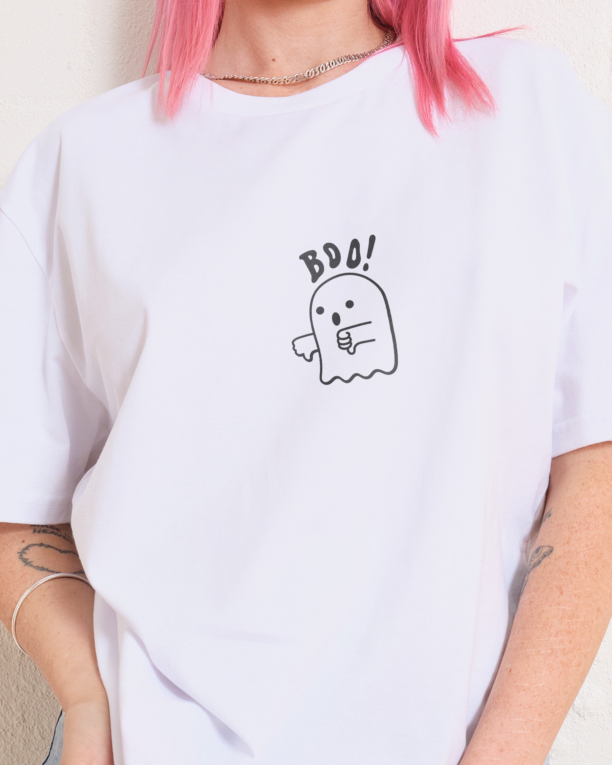 Streetwear Brand Trends - เสื้อยืดกราฟิกแบรนด์สตรีทแฟชั่น ลายมีมผีบูสีขาวสุดฮา ผ้าฝ้าย สำหรับผู้ชายและผู้หญิง สไตล์สตรีทแวร์