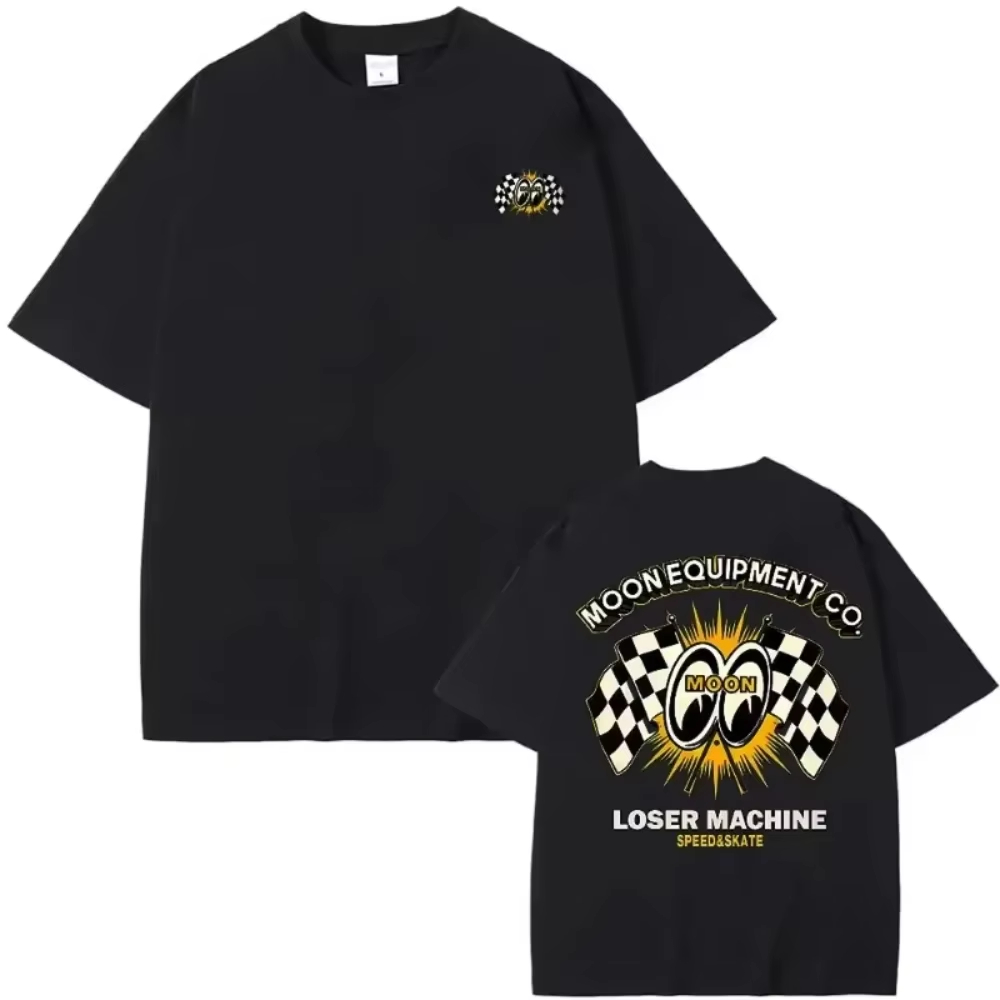 Streetwear Brand Red - เสื้อยืดแบรนด์รถมอเตอร์ไซค์รุ่น Red Roadster Moon ดัดแปลง ปี