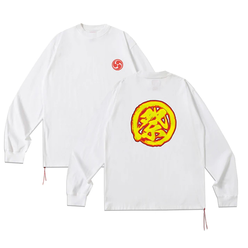 Streetwear Brand Red - เสื้อยืดแขนยาวแบรนด์ Beams สไตล์สตรีทแวร์ คุณภาพสูง ใช้งานได้หลากหลายในชีวิตประจำวัน รุ่น