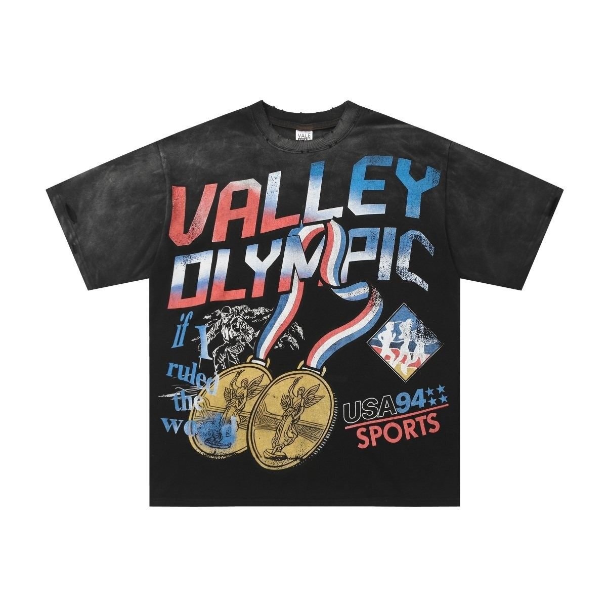 เสื้อยืดแขนสั้นสไตล์เรโทรอเมริ - Valley Streetwear Brand บทวิจารณ์และราคา