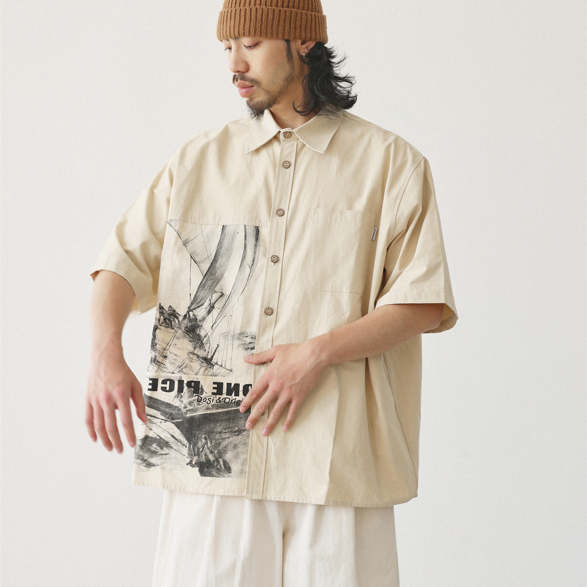 เสื้อแฟชั่นญี่ปุ่นผู้ชาย ลายพิ - Japanese Brand Streetwear Vintage บทวิจารณ์และราคา